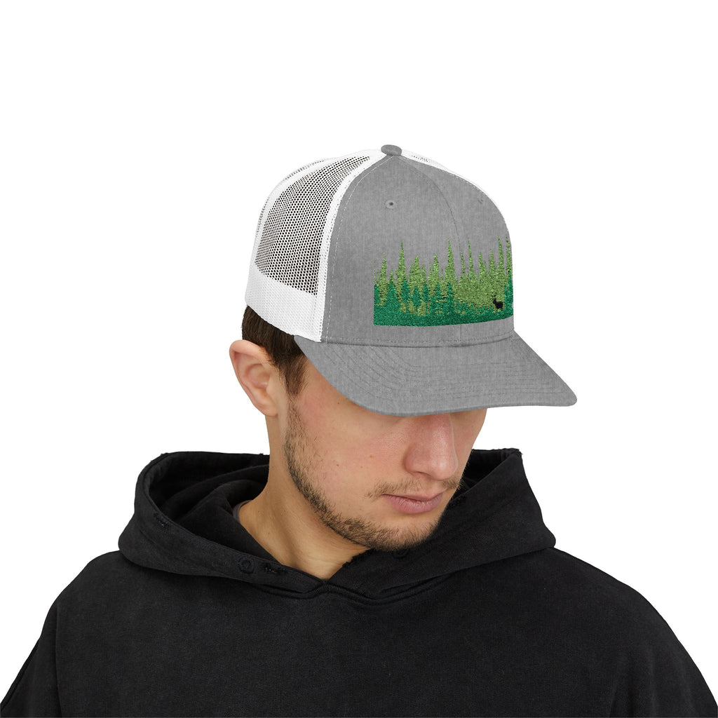 Elk in Forest Trucker Cap