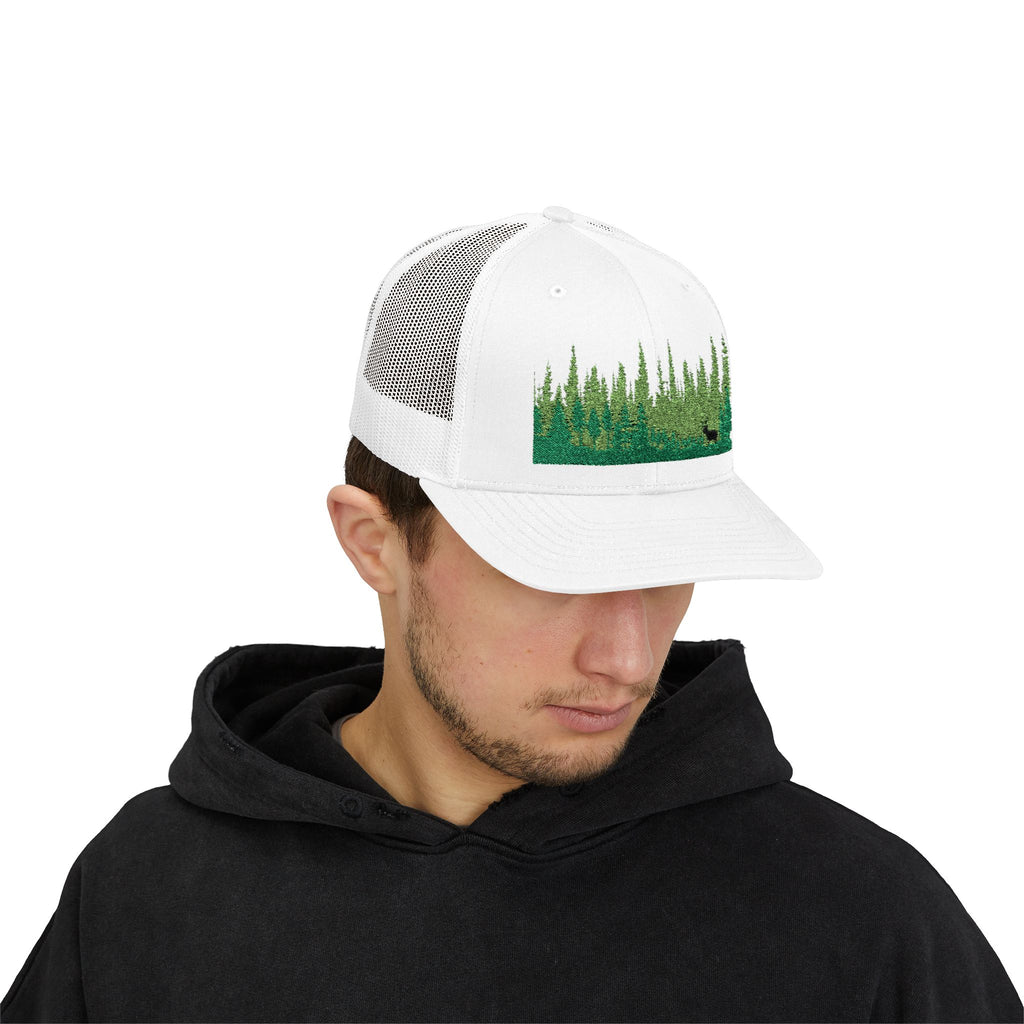 Elk in Forest Trucker Cap