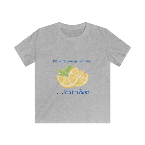 Kids Tee — "When Life Gives You Lemons... Eat Them" Lemon Graphic