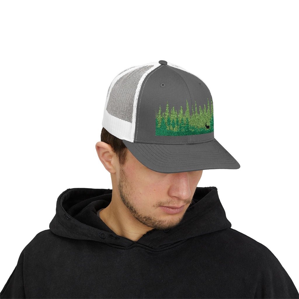 Elk in Forest Trucker Cap
