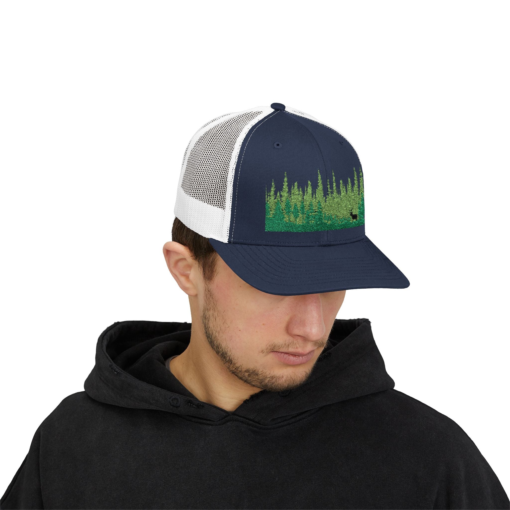 Elk in Forest Trucker Cap