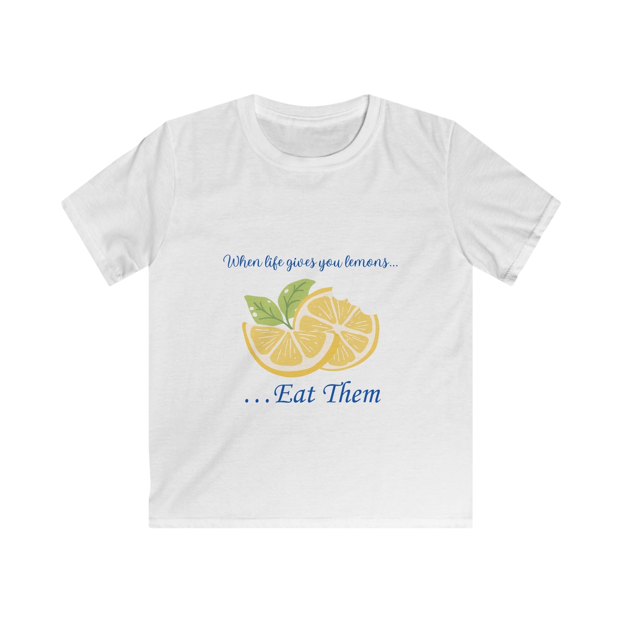 Kids Tee — "When Life Gives You Lemons... Eat Them" Lemon Graphic