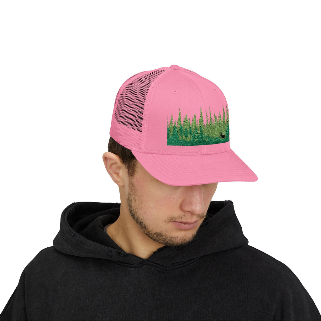 Elk in Forest Trucker Cap
